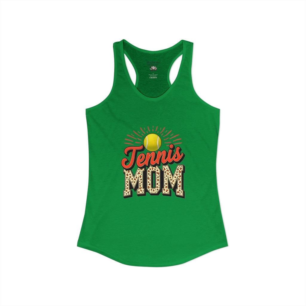 Mom Tennis Mom Racerback Tank – Personalized Name & Number Option | Lightweight Women’s Tennis Tank Top - Magnolia Wild SC