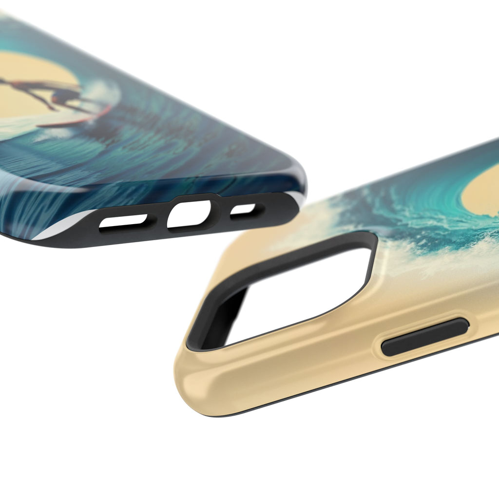Surfer Riding a Wave iPhone Case — Magnetic Impact-Resistant - Magnolia Wild SC