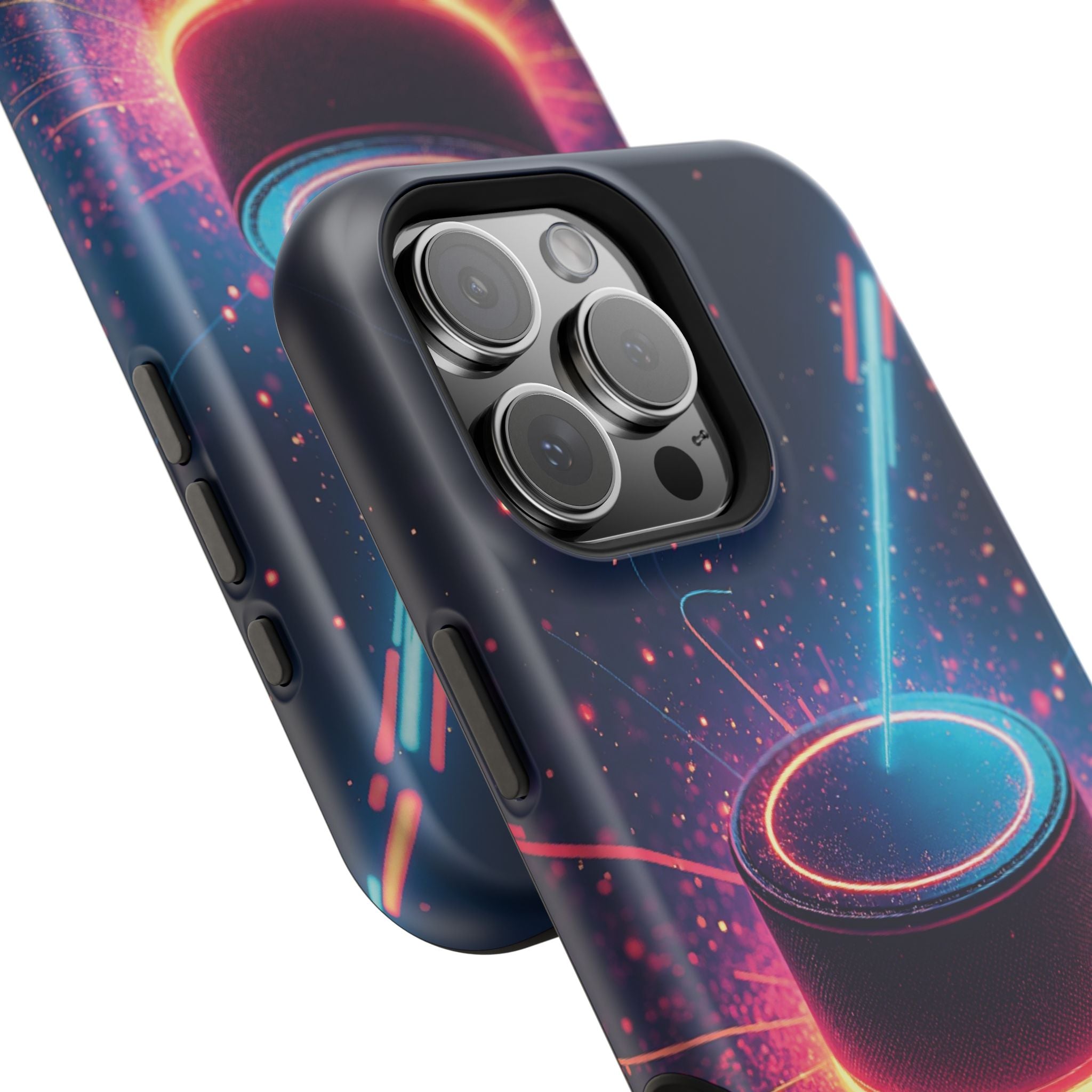 Neon Laser Hockey Puck Impact-Resistant Phone Case - Magnolia Wild SC