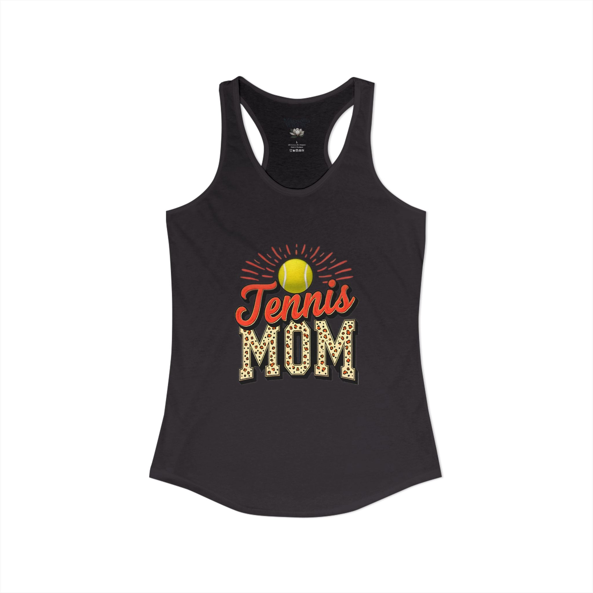 Mom Tennis Mom Racerback Tank – Personalized Name & Number Option | Lightweight Women’s Tennis Tank Top - Magnolia Wild SC