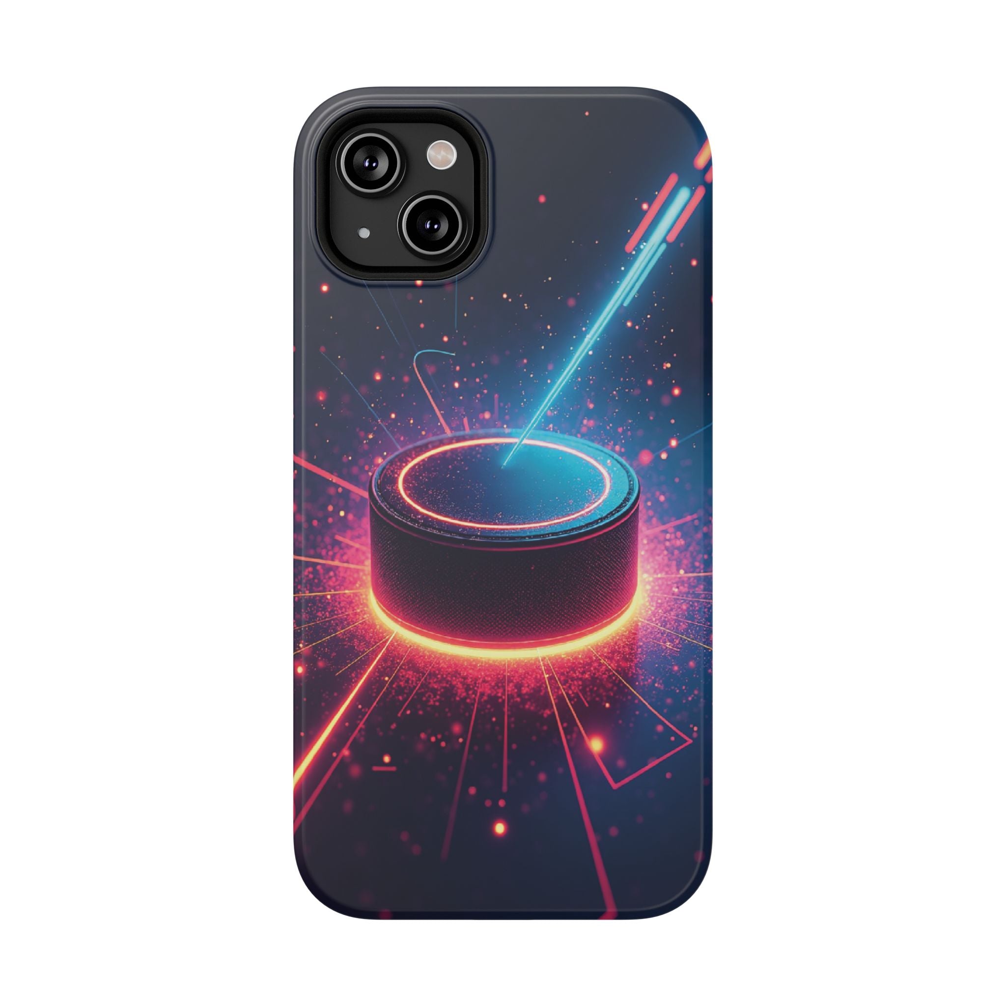 Neon Laser Hockey Puck Impact-Resistant Phone Case - Magnolia Wild SC
