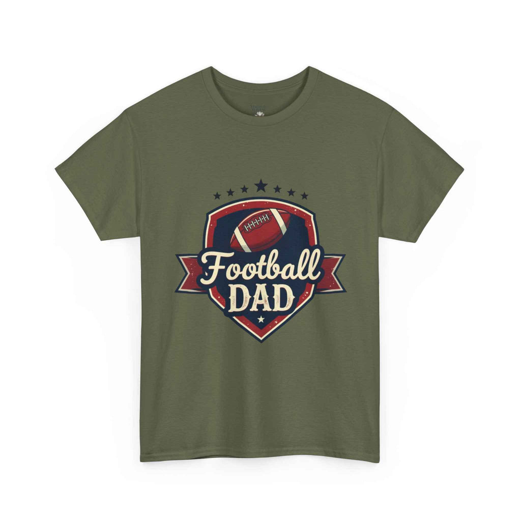 Retro Badge Style: The Vintage Football Dad Shield Tee