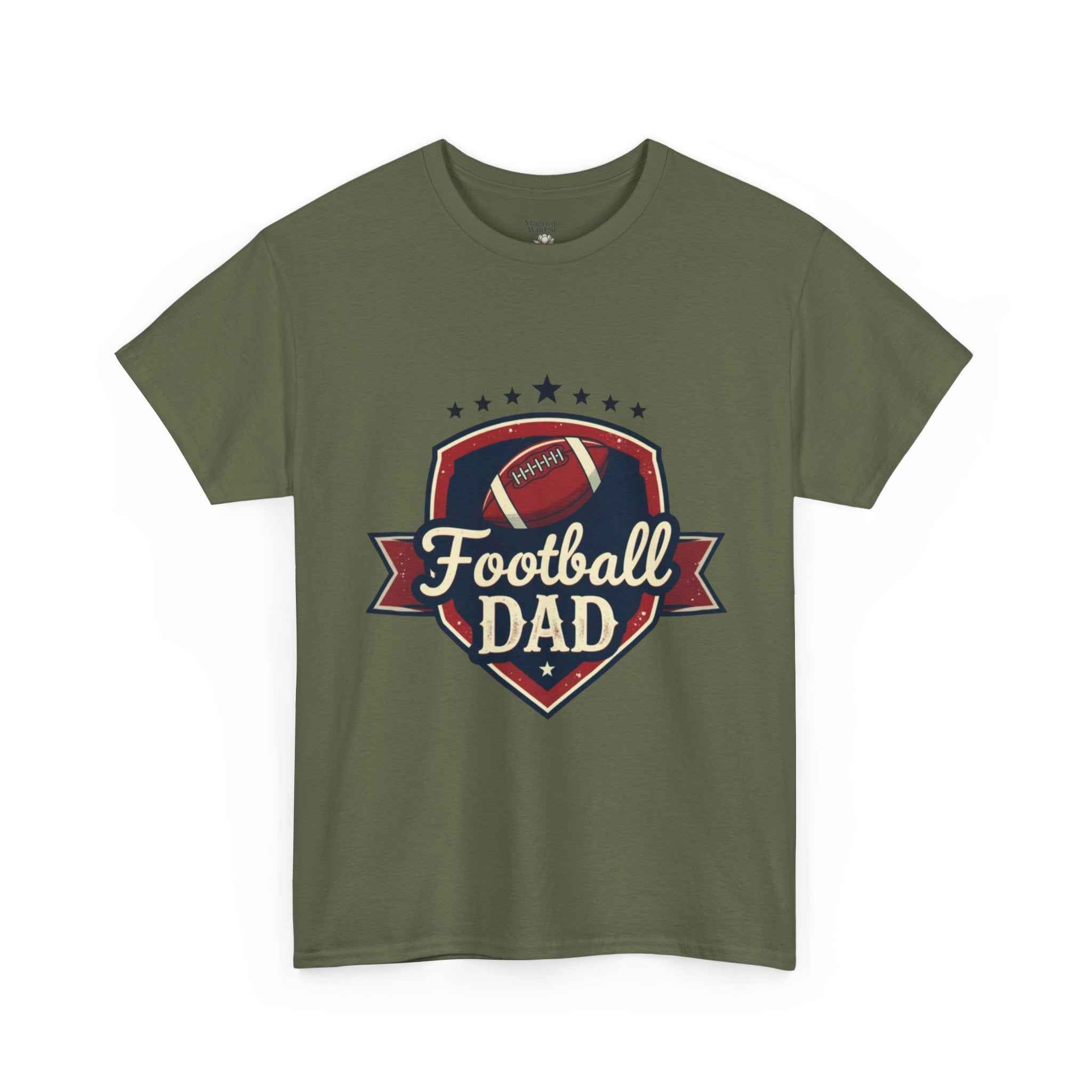 Retro Badge Style: The Vintage Football Dad Shield Tee
