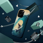 Surfer Riding a Wave iPhone Case — Magnetic Impact-Resistant - Magnolia Wild SC