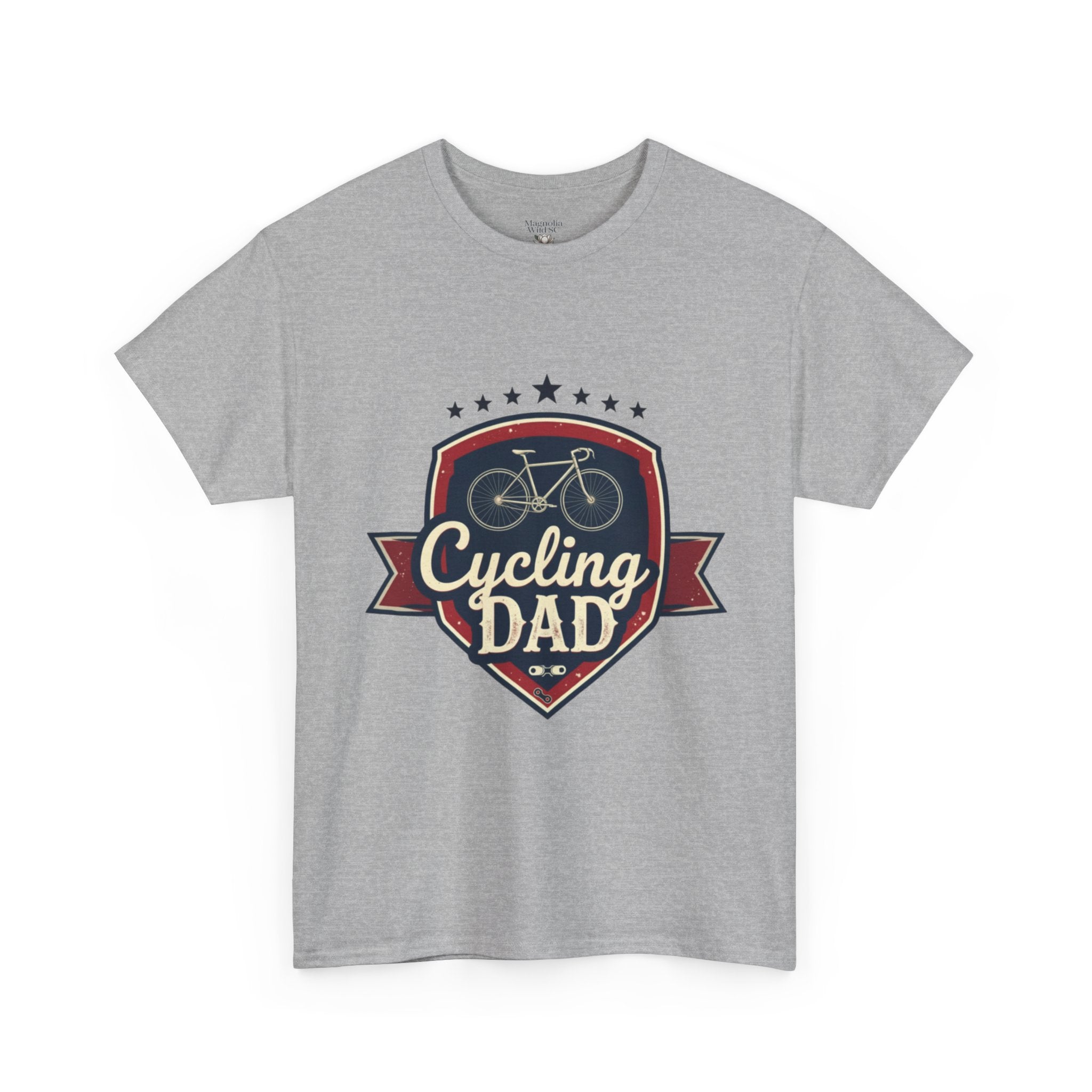 Retro Badge Style: The Vintage Cycling Dad Shield Tee - Magnolia Wild SC