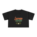 Lacrosse Mama Crop Tee | Retro Lacrosse Graphic, Mom Sports Top - Magnolia Wild SC