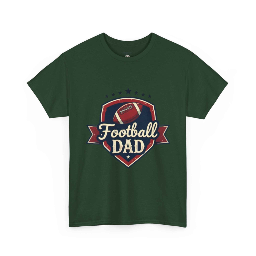 Retro Badge Style: The Vintage Football Dad Shield Tee