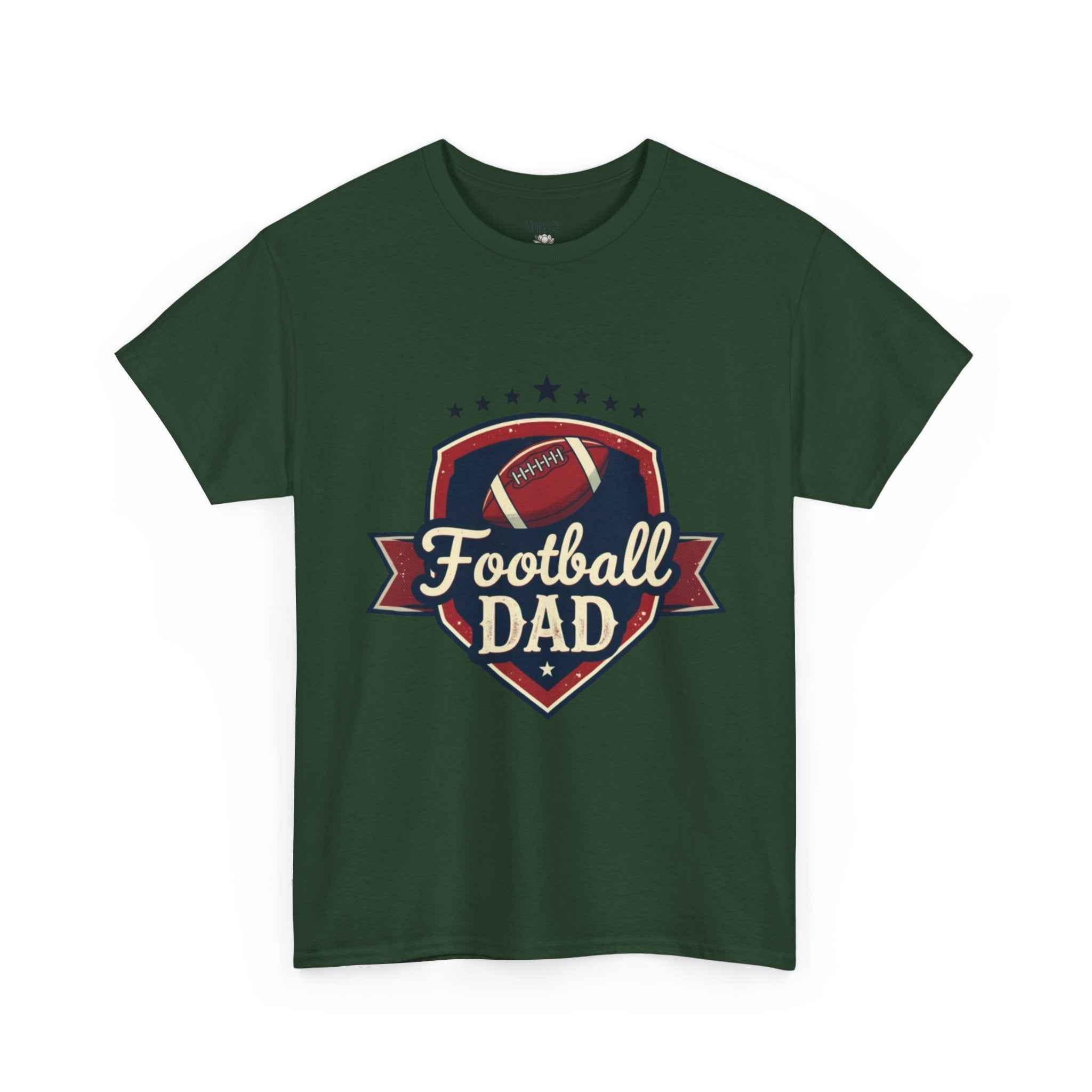 Retro Badge Style: The Vintage Football Dad Shield Tee