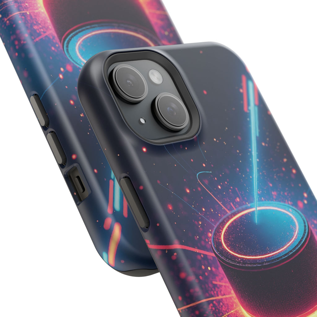 Neon Laser Hockey Puck Impact-Resistant Phone Case - Magnolia Wild SC