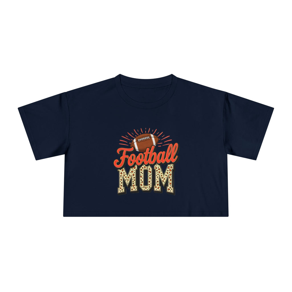 Football Mom Cheetah Print Crop Tee - Magnolia Wild SC