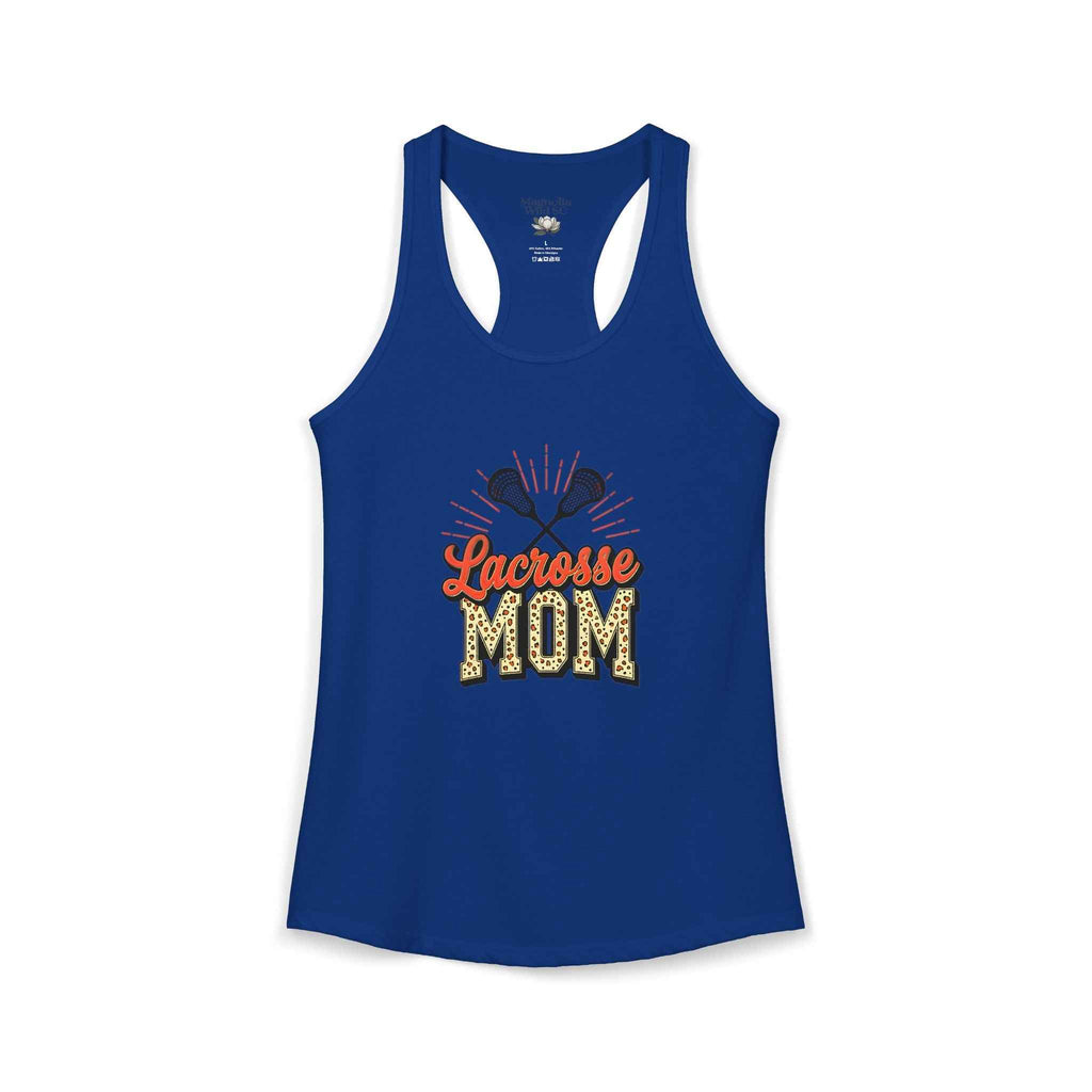 Lacrosse Mom Racerback Tank – Personalized Name & Number Option