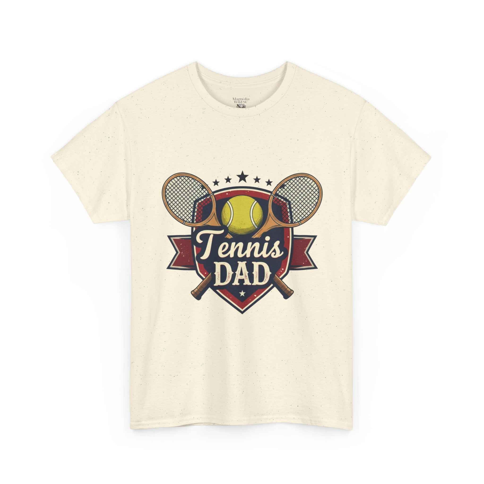 Retro Badge Style: The Vintage Tennis Dad Shield Tee