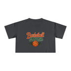 Basketball Mama Crop Tee | Retro Basketball Graphic, Mom Sports Top - Magnolia Wild SC