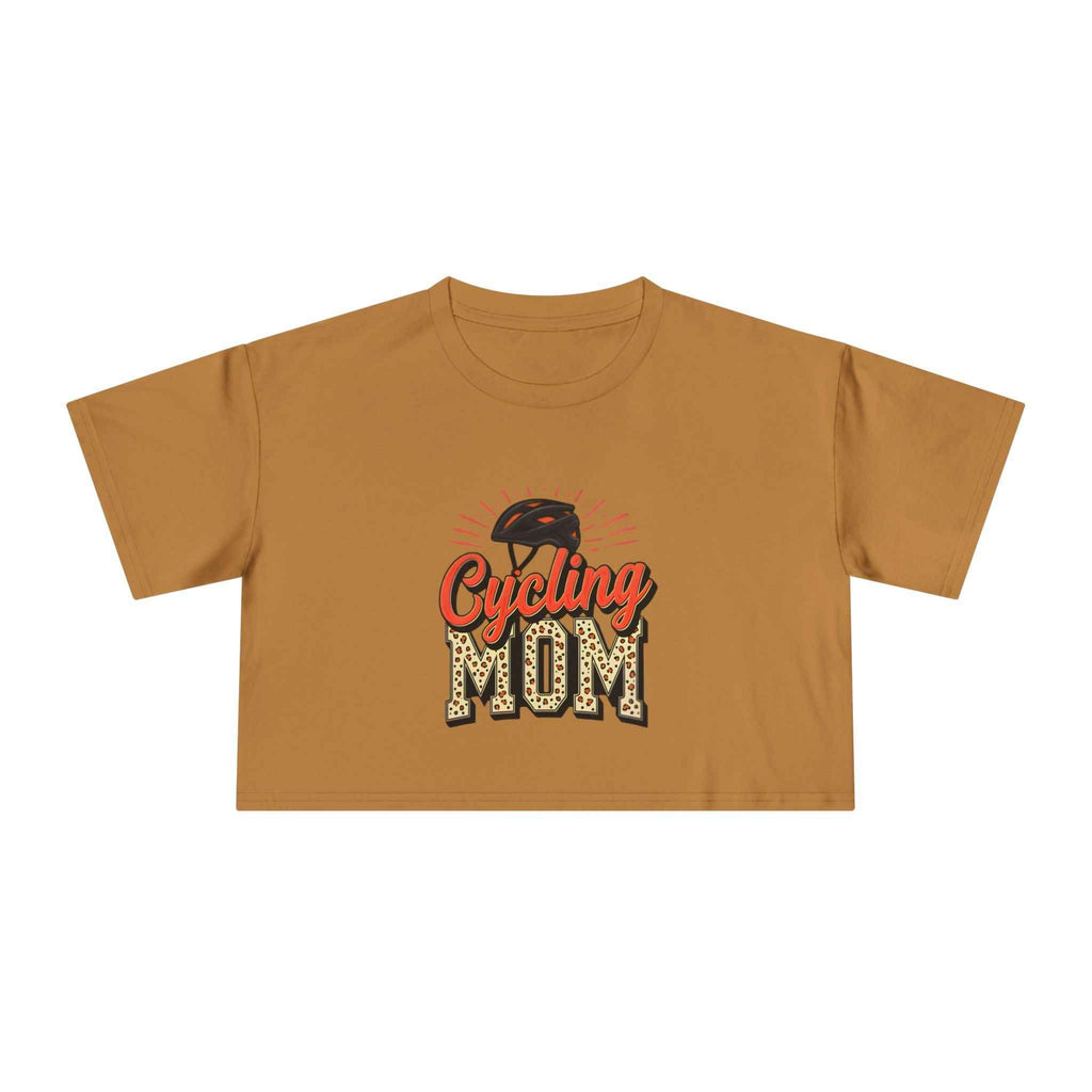 Cycling Mom Cheetah Print Crop Tee