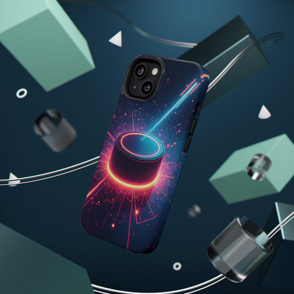 Neon Laser Hockey Puck Impact-Resistant Phone Case - Magnolia Wild SC