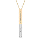Personalizable Hockey Sliding Bar Necklace Engraved Necklace | Hidden Message