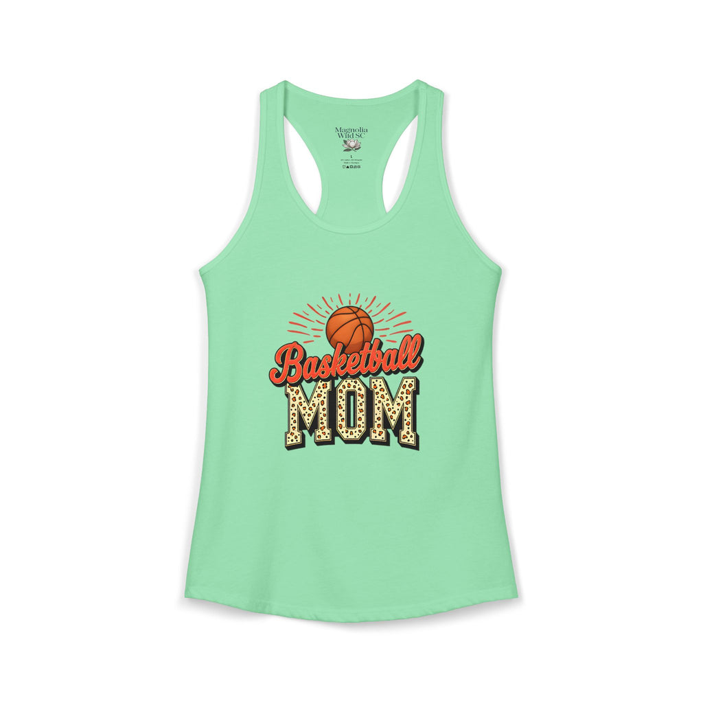 Basketball Mom Racerback Tank – Personalized Name & Number Option | Lightweight Women’s Basketball Tank Top - Magnolia Wild SC