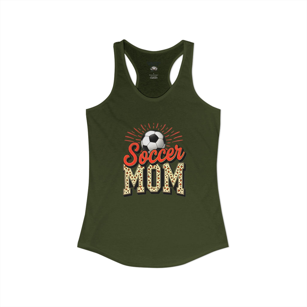 Soccer Mom Racerback Tank – Personalized Name & Number Option | Lightweight Women’s Soccer Tank Top - Magnolia Wild SC