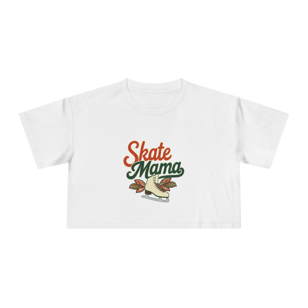 Figure Skating Mama Crop Tee | Retro Figure Skating Graphic, Mom Sports Top - Magnolia Wild SC