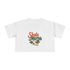 Figure Skating Mama Crop Tee | Retro Figure Skating Graphic, Mom Sports Top - Magnolia Wild SC