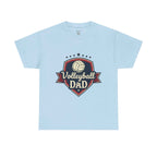Retro Badge Style: The Vintage Volleyball Dad Shield Tee