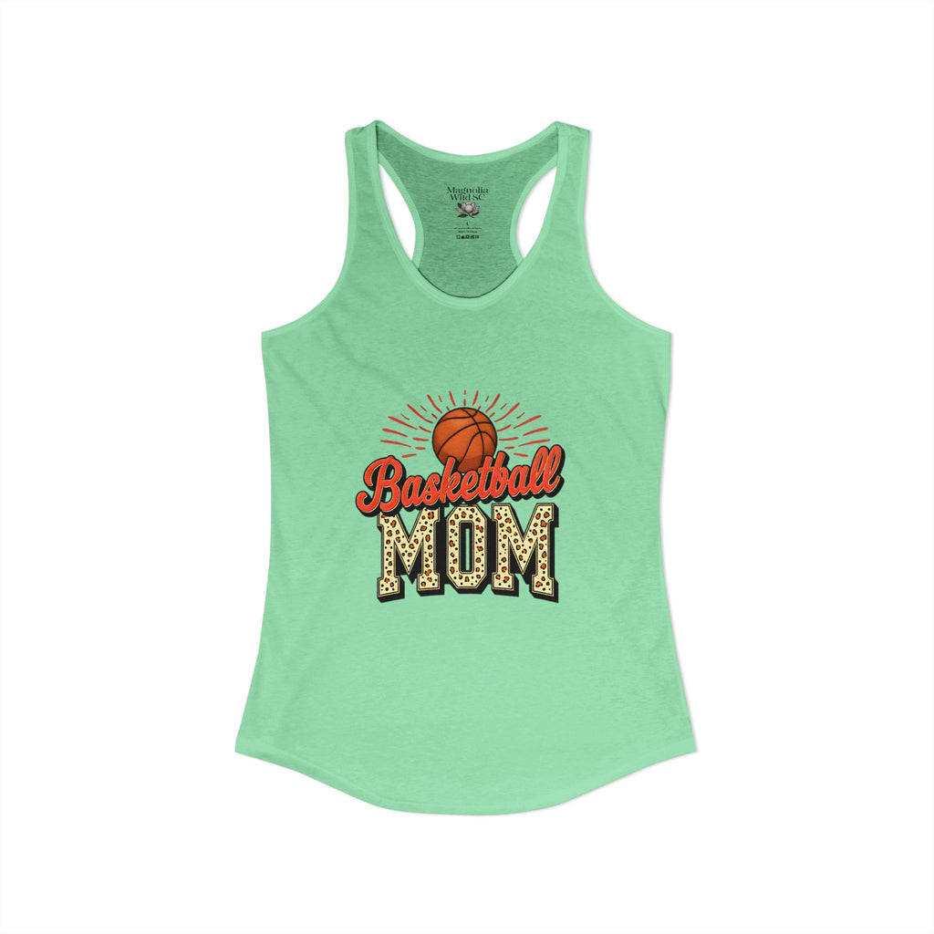 Basketball Mom Racerback Tank – Personalized Name & Number Option | Lightweight Women’s Basketball Tank Top - Magnolia Wild SC