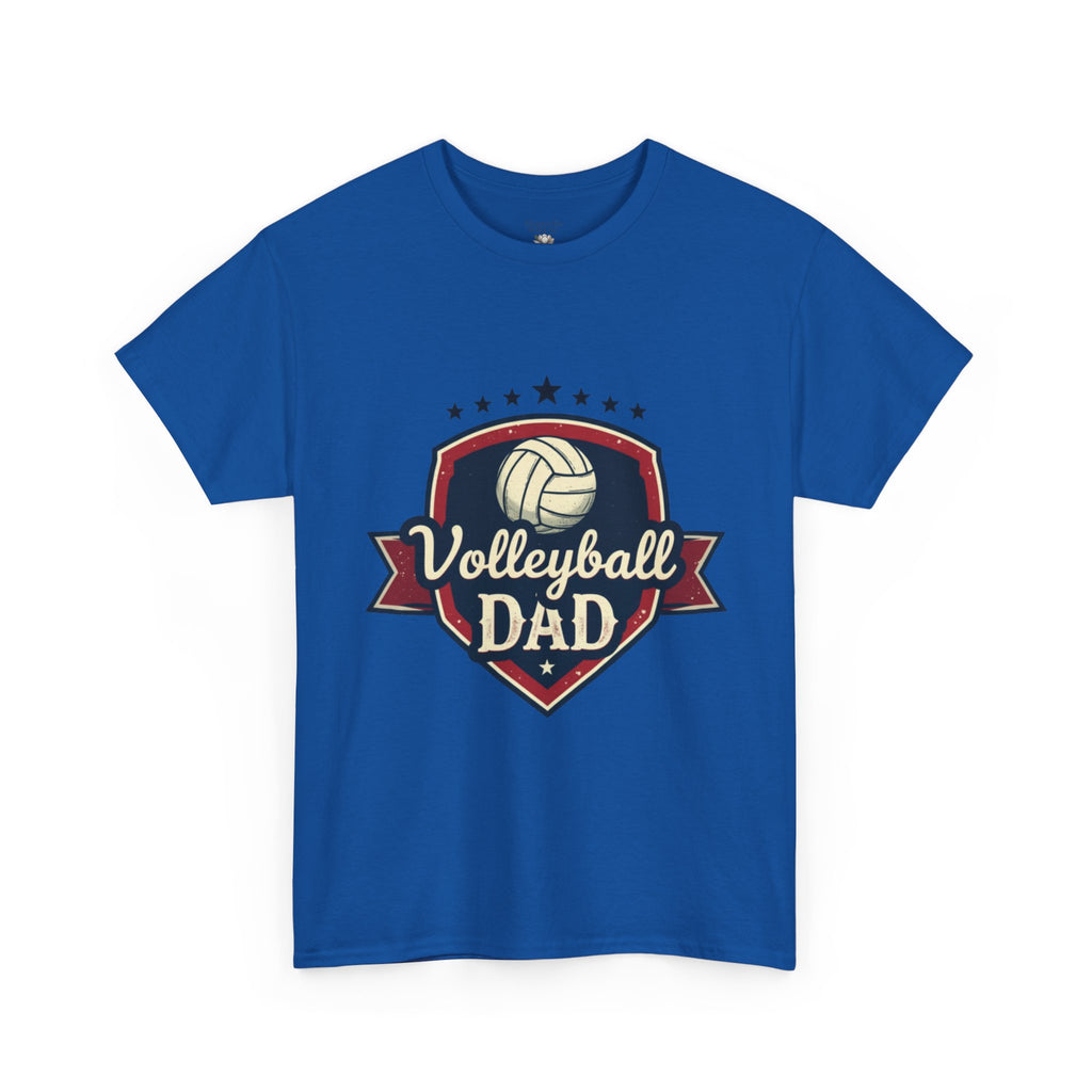 Retro Badge Style: The Vintage Volleyball Dad Shield Tee - Magnolia Wild SC