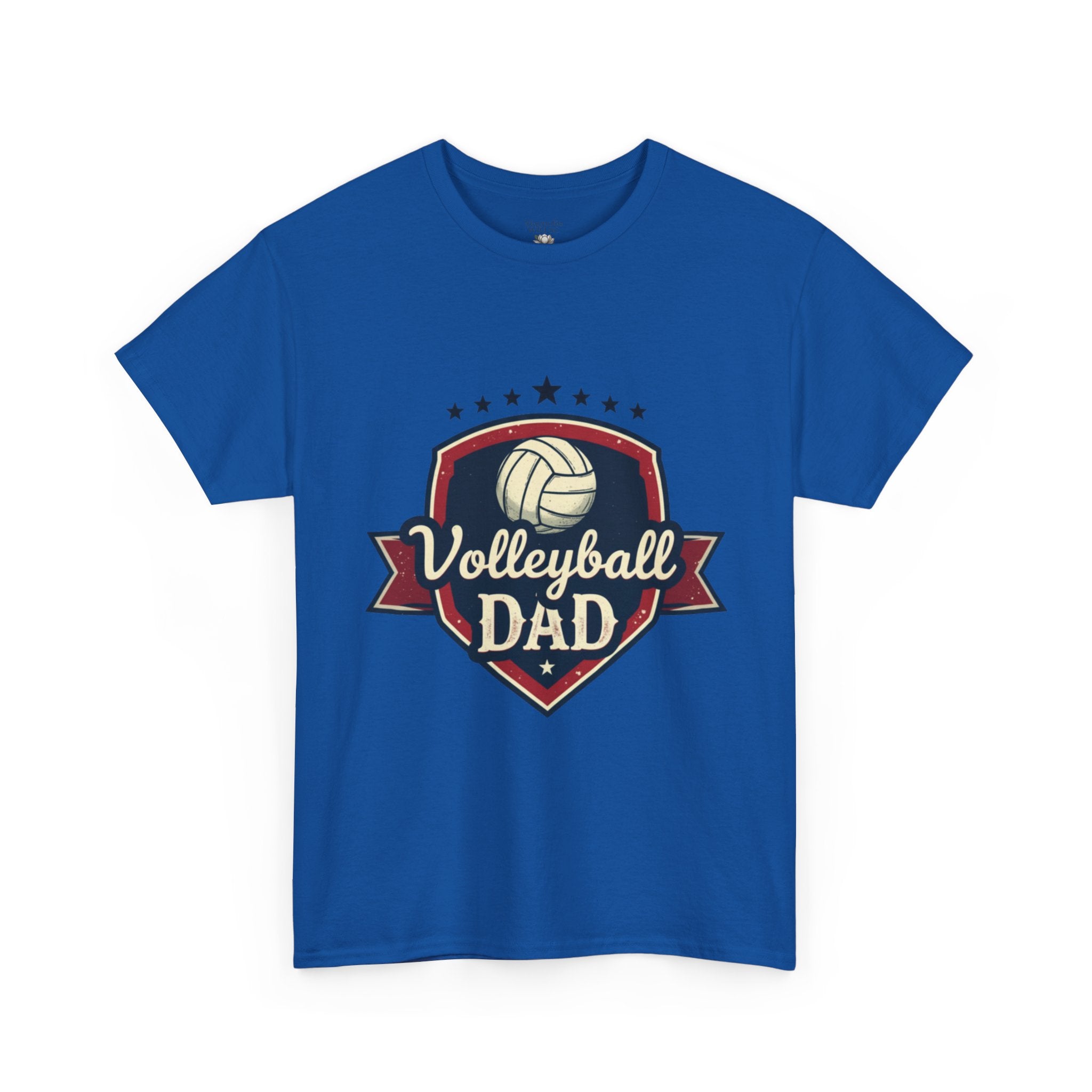 Retro Badge Style: The Vintage Volleyball Dad Shield Tee - Magnolia Wild SC