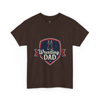 Retro Badge Style: The Vintage Wrestling Dad Shield Tee