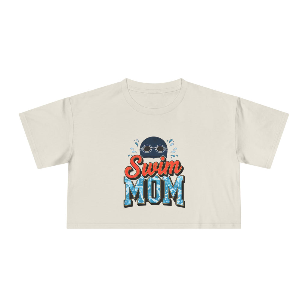 Swim Mom Print Crop Tee - Magnolia Wild SC