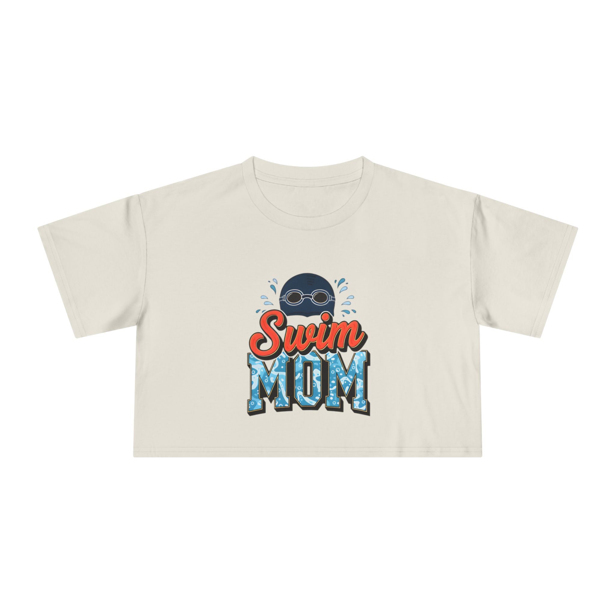 Swim Mom Print Crop Tee - Magnolia Wild SC