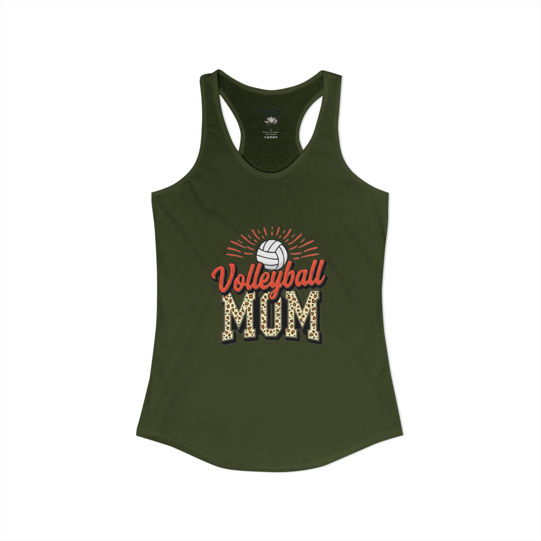 Volleyball Mom Racerback Tank – Personalized Name & Number Option | Lightweight Women’s Volleyball Tank Top - Magnolia Wild SC