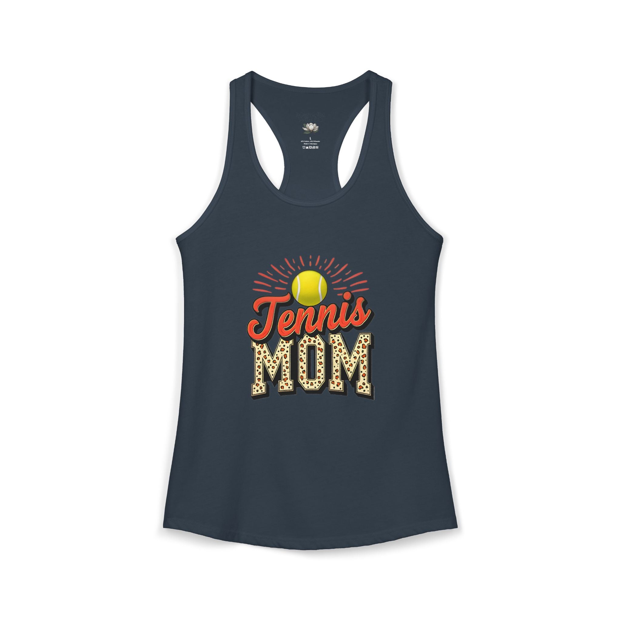 Mom Tennis Mom Racerback Tank – Personalized Name & Number Option | Lightweight Women’s Tennis Tank Top - Magnolia Wild SC