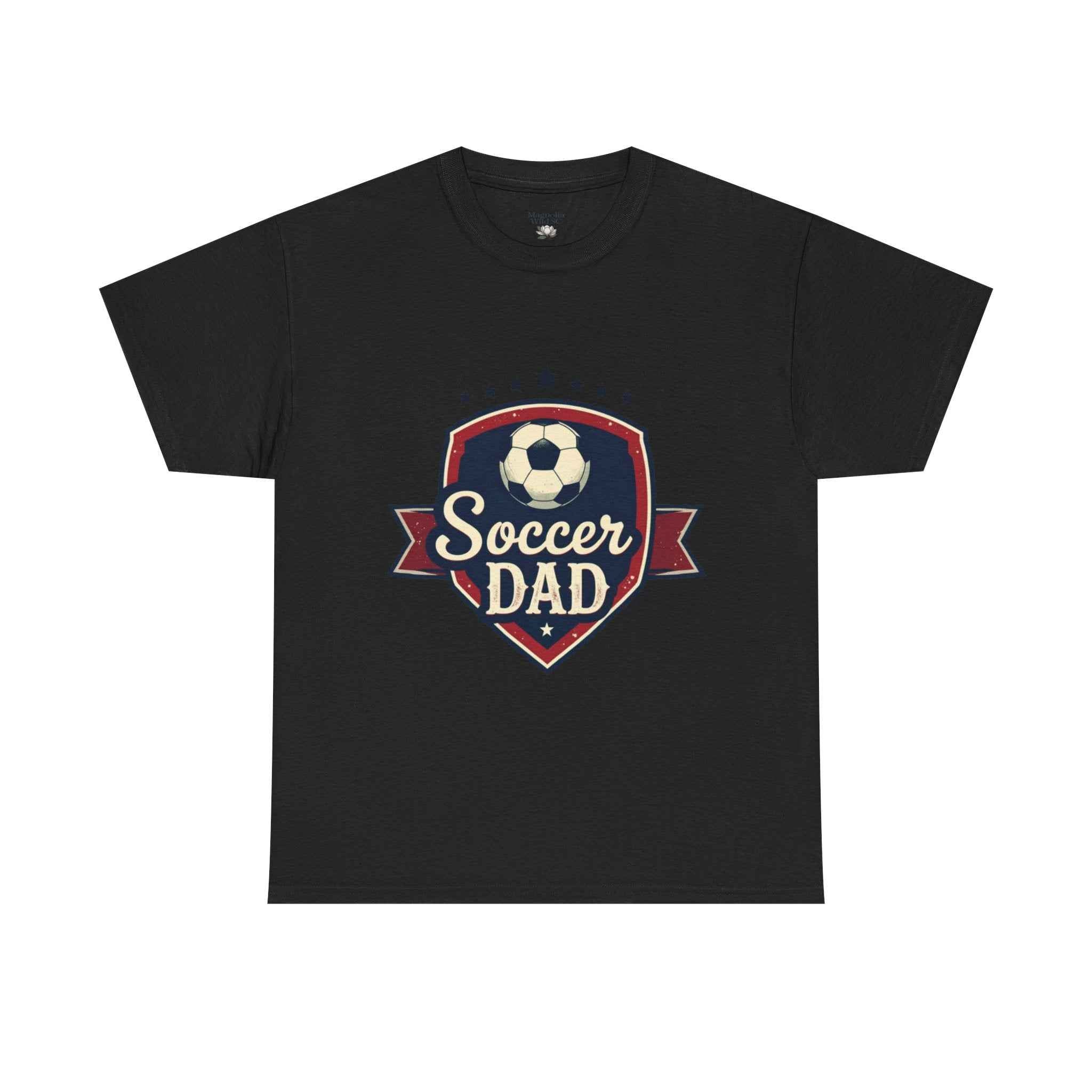 Retro Badge Style: The Vintage Soccer Dad Shield Tee