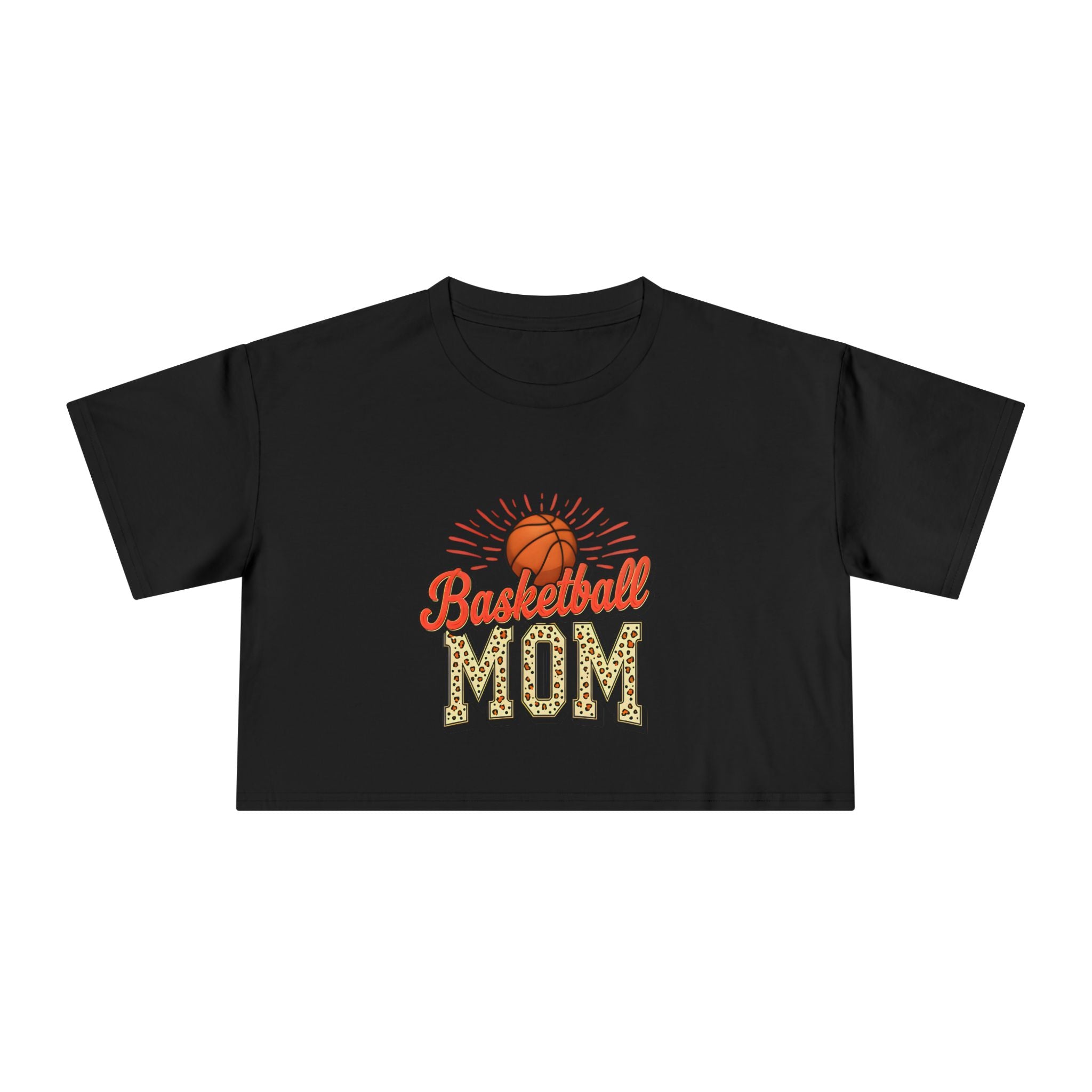 Basketball Mom Cheetah Print Women's Crop Tee - Magnolia Wild SC