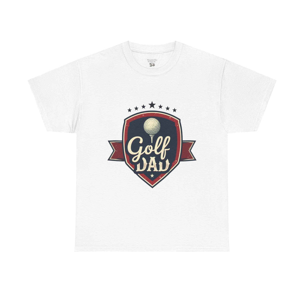 Retro Badge Style: The Vintage Golf Dad Shield Tee