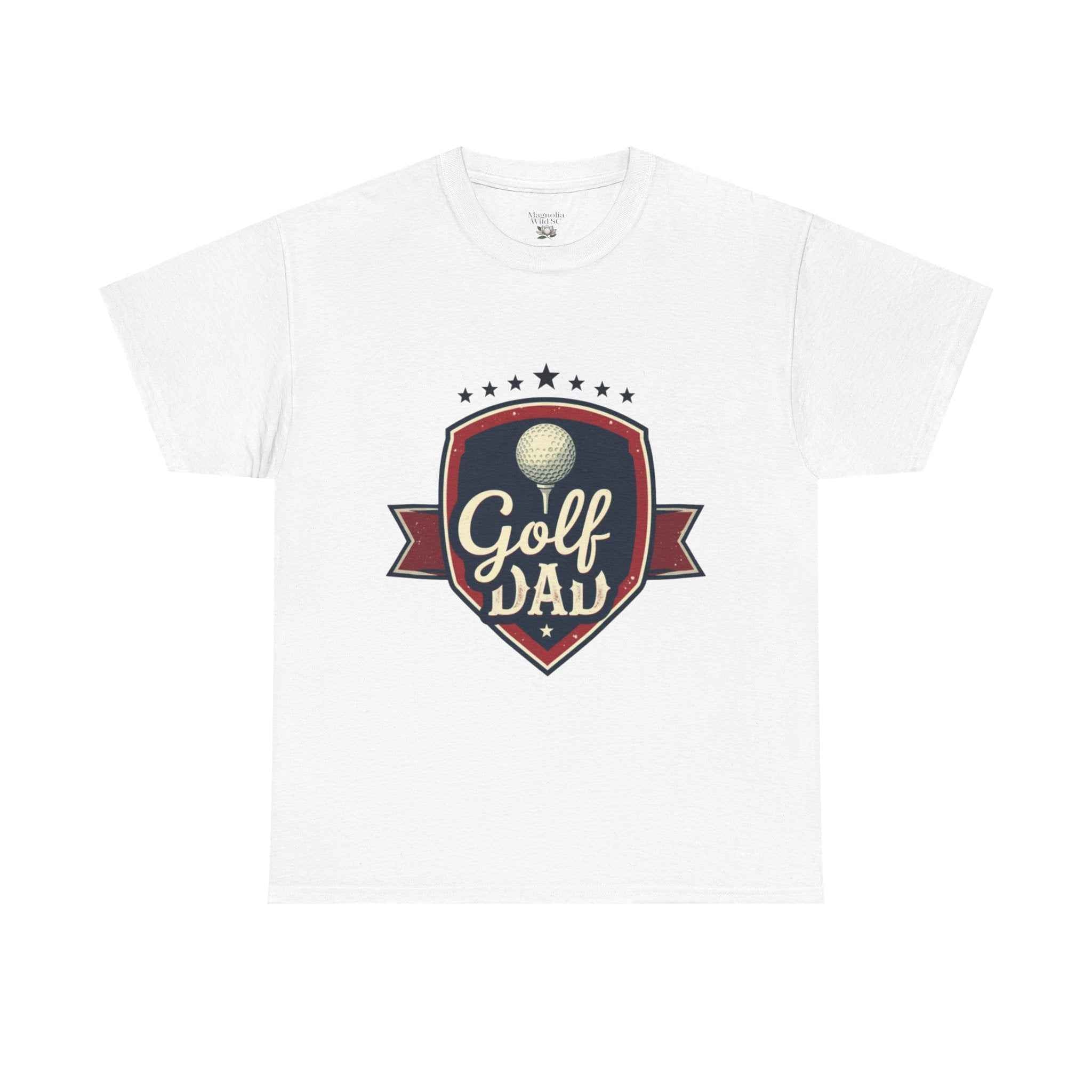 Retro Badge Style: The Vintage Golf Dad Shield Tee