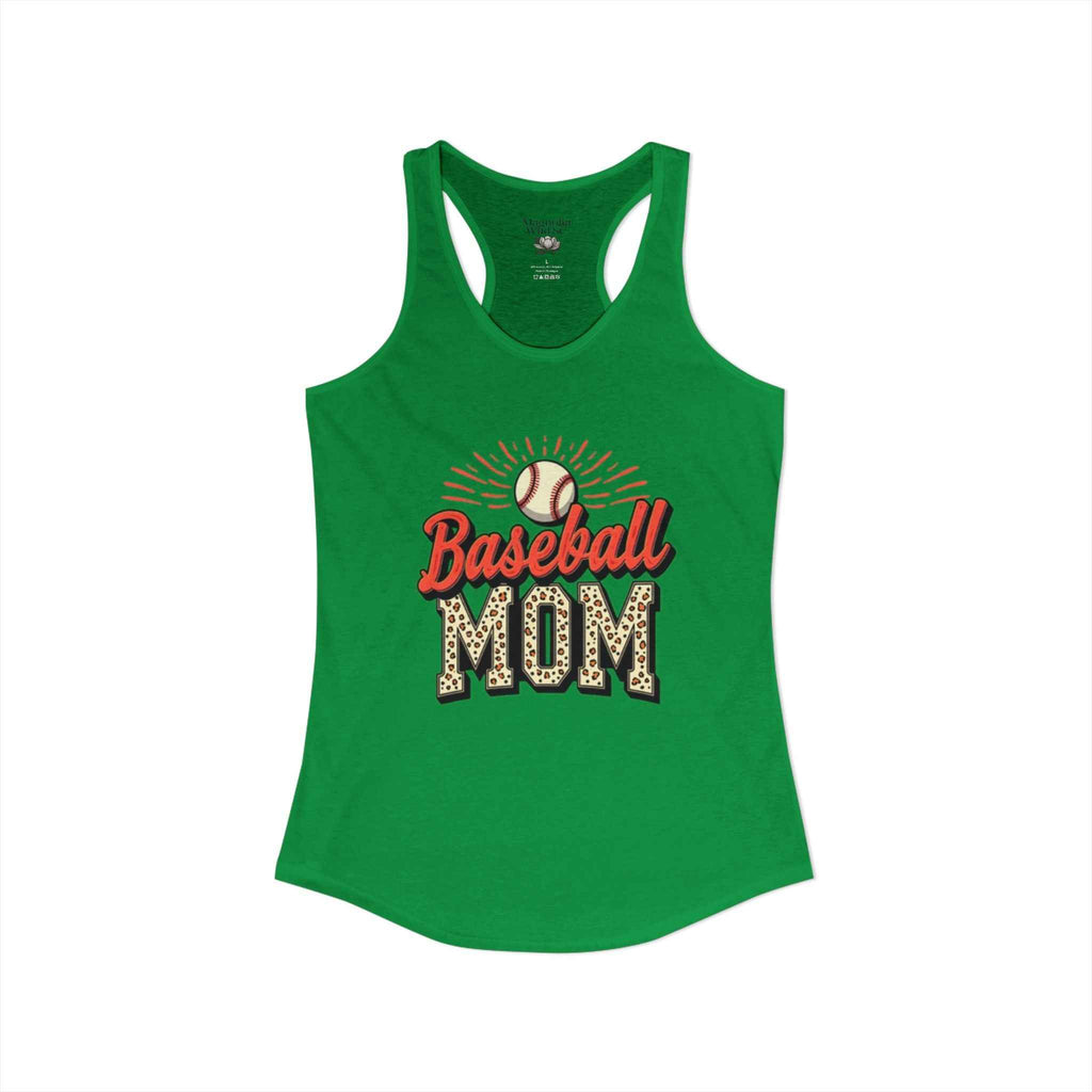 Baseball Mom Racerback Tank – Personalized Name & Number Option