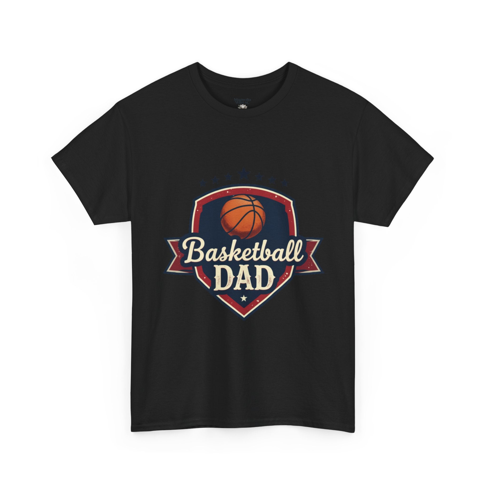 Retro Court Style: The Vintage Basketball Dad Shield Tee - Magnolia Wild SC