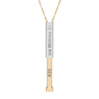 Personalizable Hockey Sliding Bar Necklace Engraved Necklace | Hidden Message