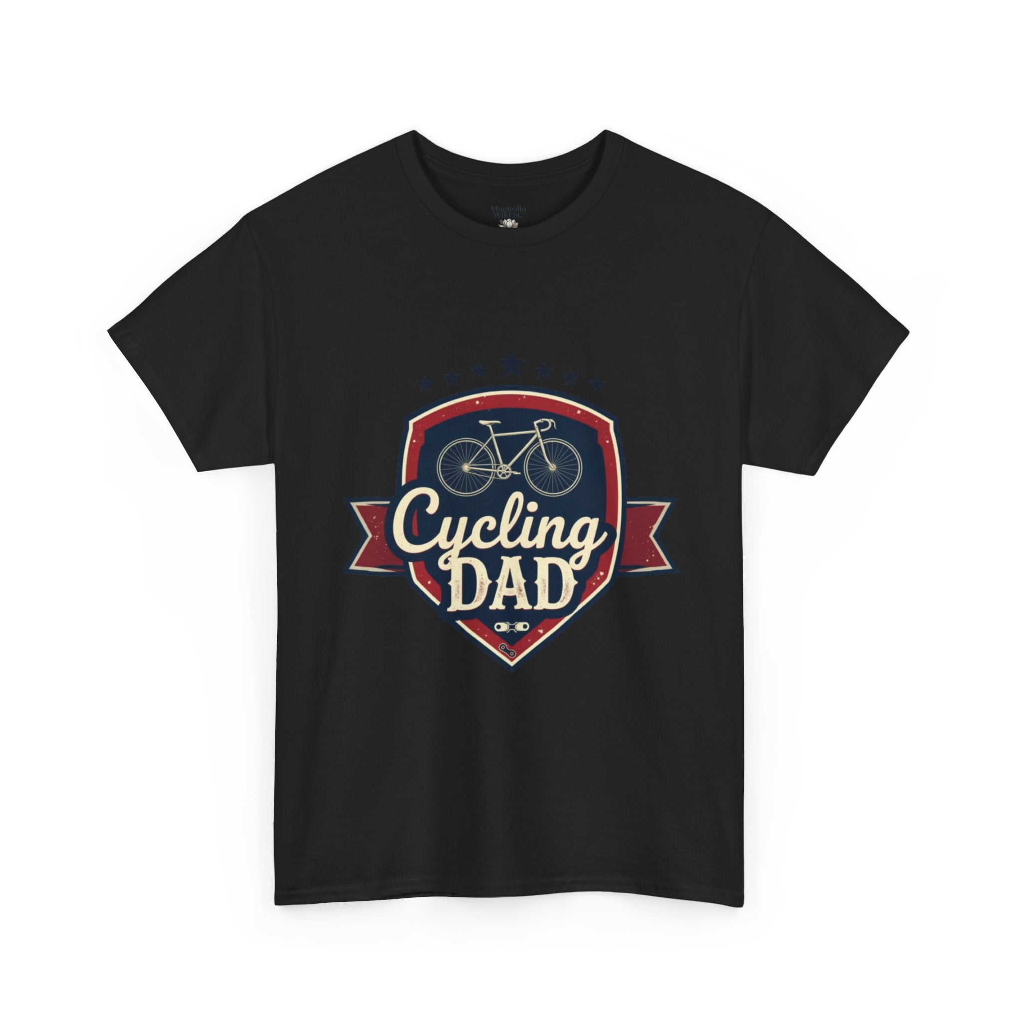 Retro Badge Style: The Vintage Cycling Dad Shield Tee - Magnolia Wild SC