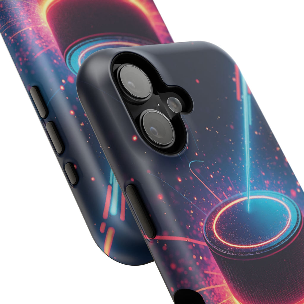 Neon Laser Hockey Puck Impact-Resistant Phone Case - Magnolia Wild SC