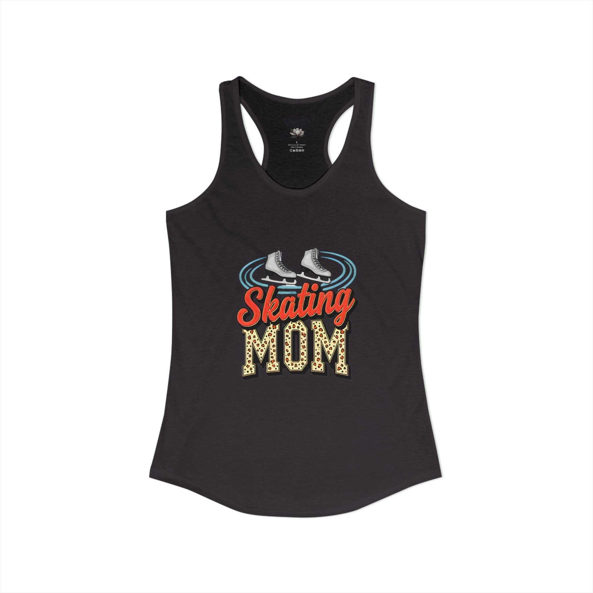 Figure Skating Mom Racerback Tank – Personalized Name & Number Option | Lightweight Women’s Figure Skating Tank Top - Magnolia Wild SC