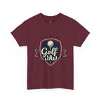 Retro Badge Style: The Vintage Golf Dad Shield Tee