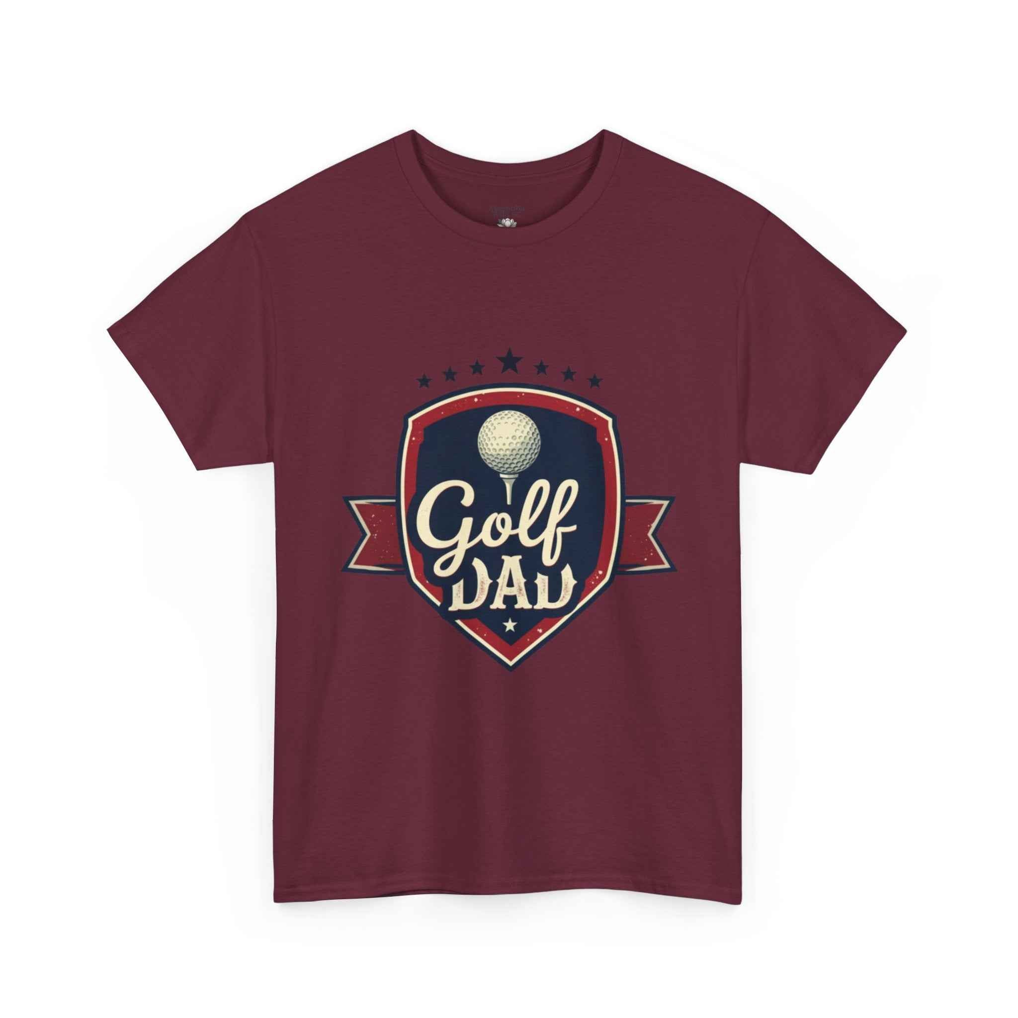 Retro Badge Style: The Vintage Golf Dad Shield Tee