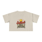 Softball Mom Cheetah Print Crop Tee for Women - Magnolia Wild SC