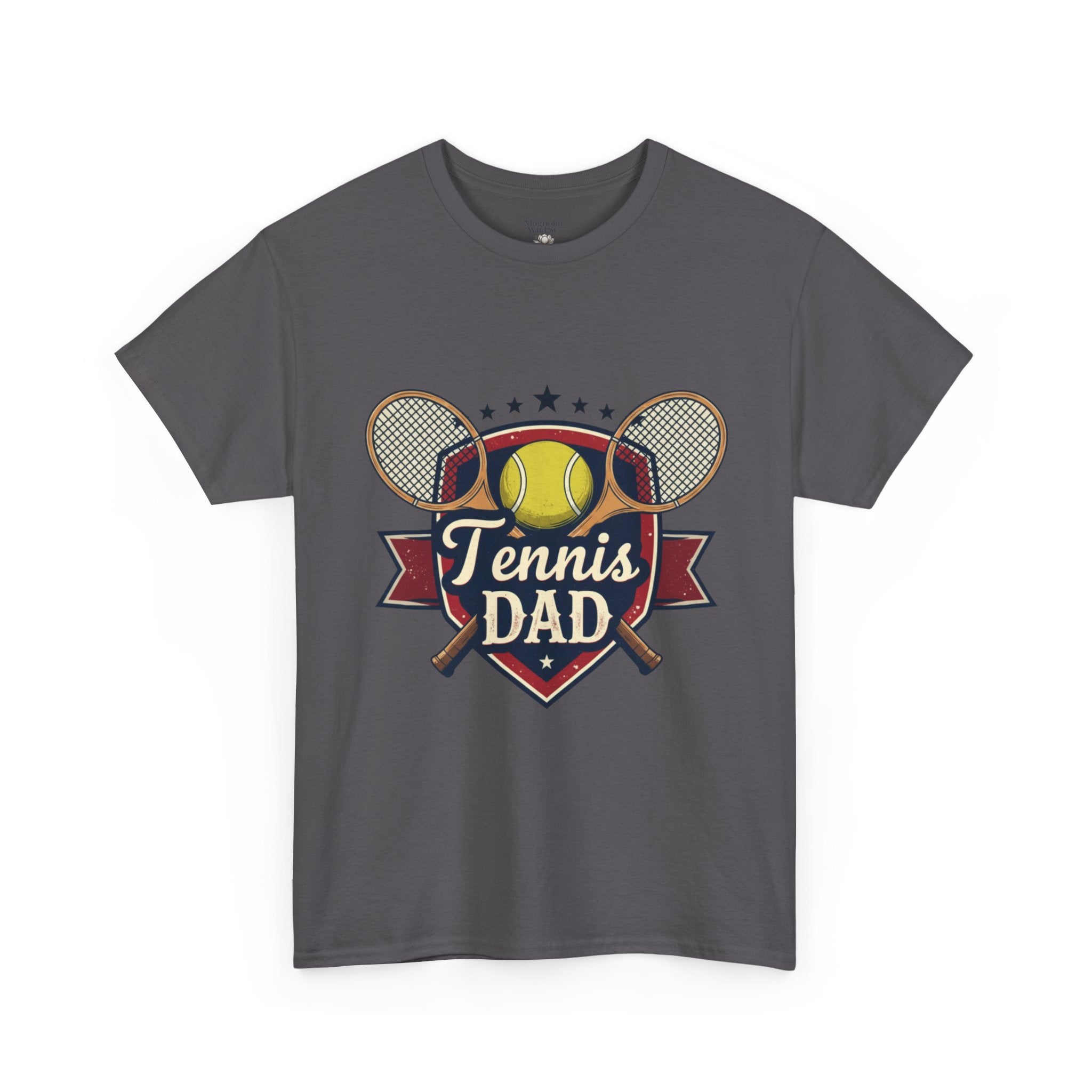 Retro Badge Style: The Vintage Tennis Dad Shield Tee - Magnolia Wild SC