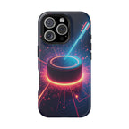 Neon Laser Hockey Puck Impact-Resistant Phone Case - Magnolia Wild SC
