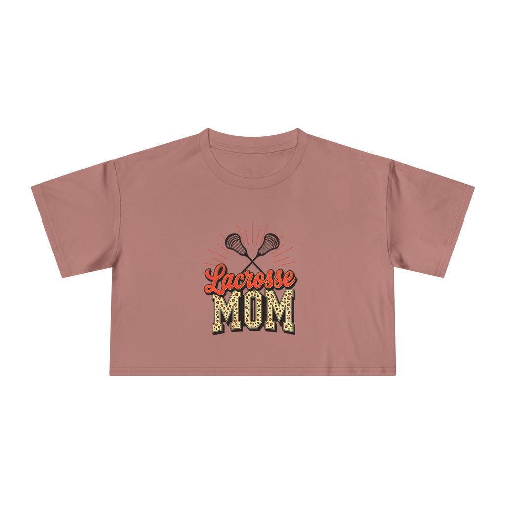 Lacrosse Mom Cheetah Print Women's Crop Tee - Magnolia Wild SC