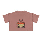 Lacrosse Mom Cheetah Print Women's Crop Tee - Magnolia Wild SC